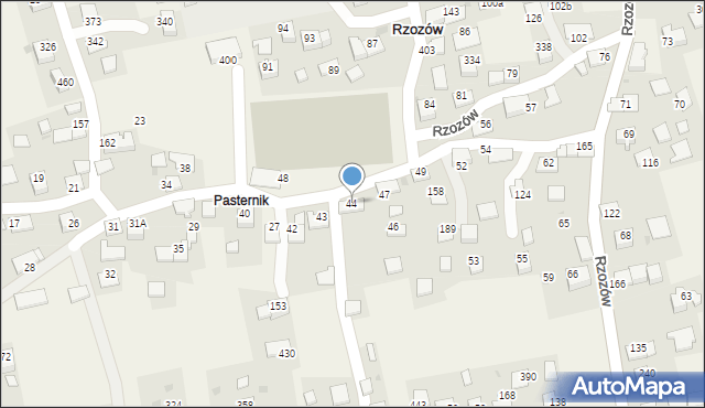 Rzozów, Rzozów, 44, mapa Rzozów
