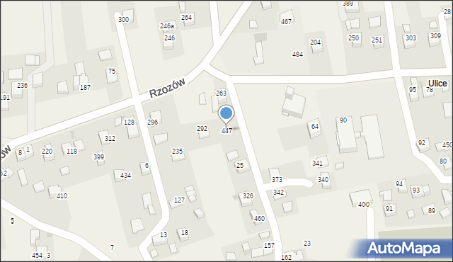 Rzozów, Rzozów, 447, mapa Rzozów