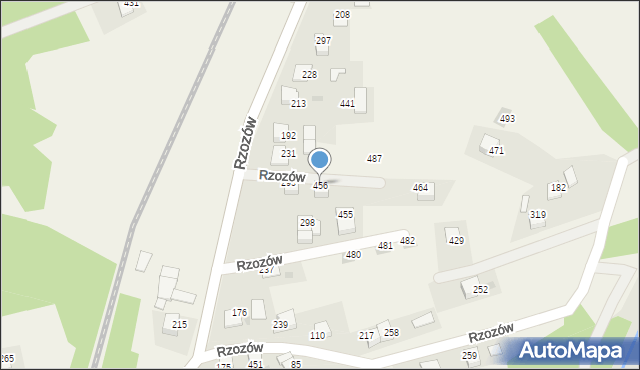 Rzozów, Rzozów, 456, mapa Rzozów