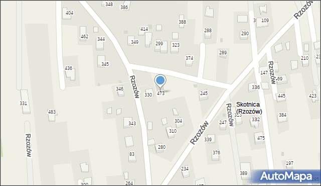Rzozów, Rzozów, 473, mapa Rzozów