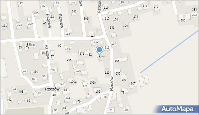 Rzozów, Rzozów, 474, mapa Rzozów