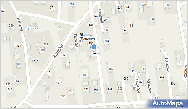 Rzozów, Rzozów, 475, mapa Rzozów