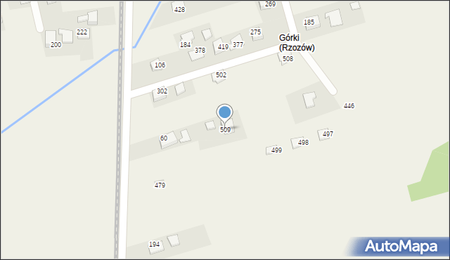 Rzozów, Rzozów, 509, mapa Rzozów