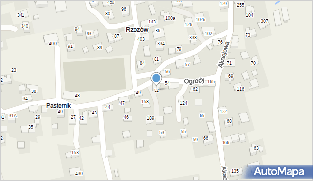 Rzozów, Rzozów, 52, mapa Rzozów