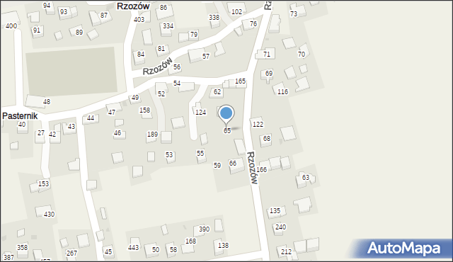 Rzozów, Rzozów, 65, mapa Rzozów
