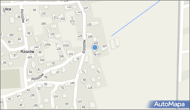 Rzozów, Rzozów, 73, mapa Rzozów