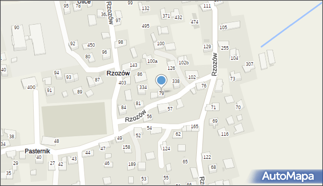 Rzozów, Rzozów, 79, mapa Rzozów