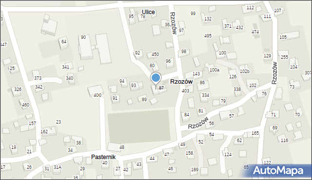 Rzozów, Rzozów, 88, mapa Rzozów