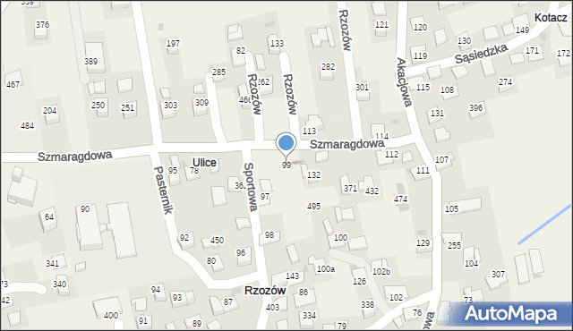 Rzozów, Rzozów, 99, mapa Rzozów