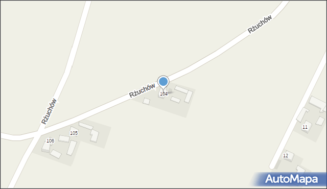 Rżuchów, Rżuchów, 104, mapa Rżuchów