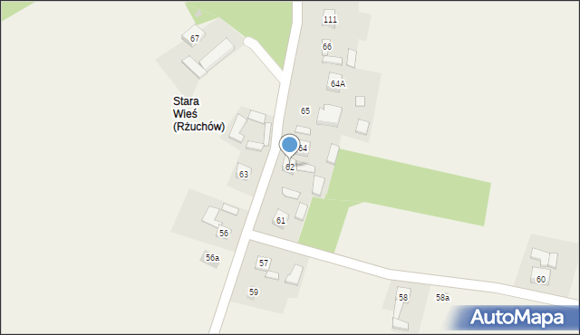 Rżuchów, Rżuchów, 62, mapa Rżuchów