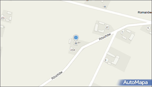Rżuchów, Rżuchów, 98, mapa Rżuchów