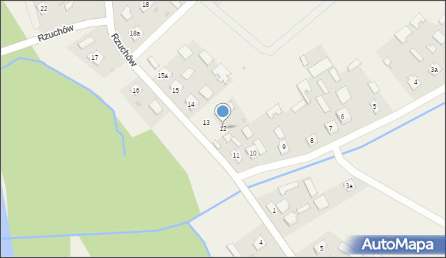 Rzuchów, Rzuchów, 12, mapa Rzuchów