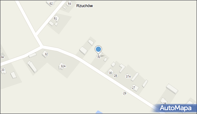 Rzuchów, Rzuchów, 31, mapa Rzuchów