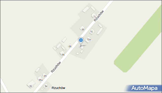 Rzuchów, Rzuchów, 67, mapa Rzuchów