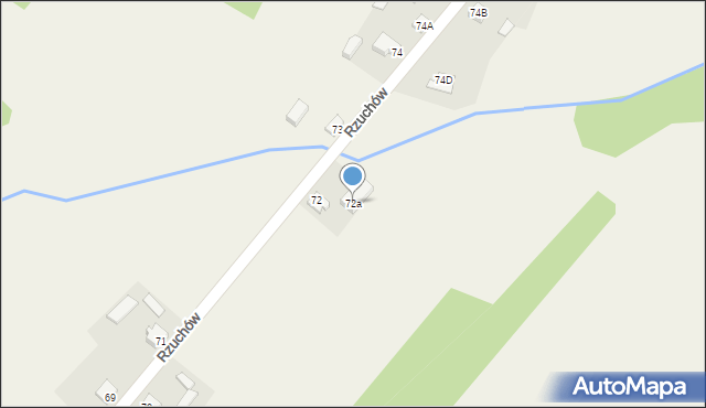 Rzuchów, Rzuchów, 72a, mapa Rzuchów