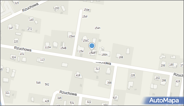 Rzuchowa, Rzuchowa, 154A, mapa Rzuchowa