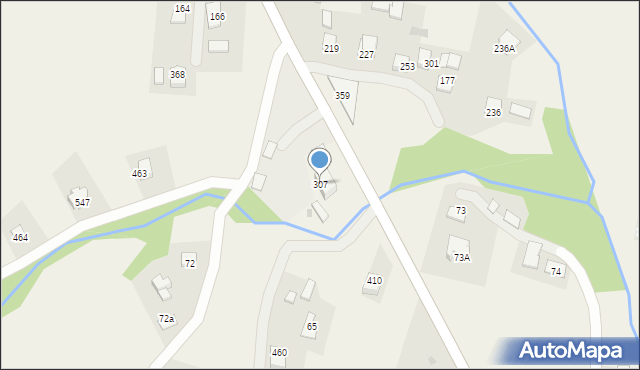 Rzuchowa, Rzuchowa, 307, mapa Rzuchowa