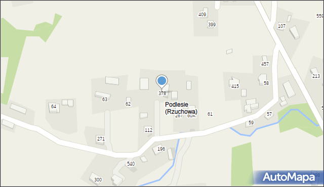 Rzuchowa, Rzuchowa, 378, mapa Rzuchowa