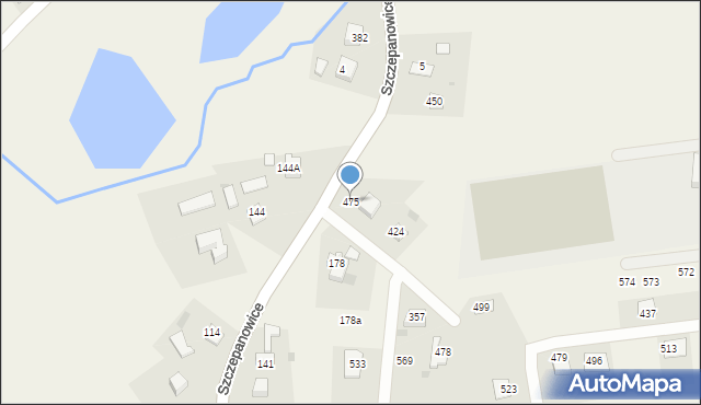 Rzuchowa, Rzuchowa, 475, mapa Rzuchowa