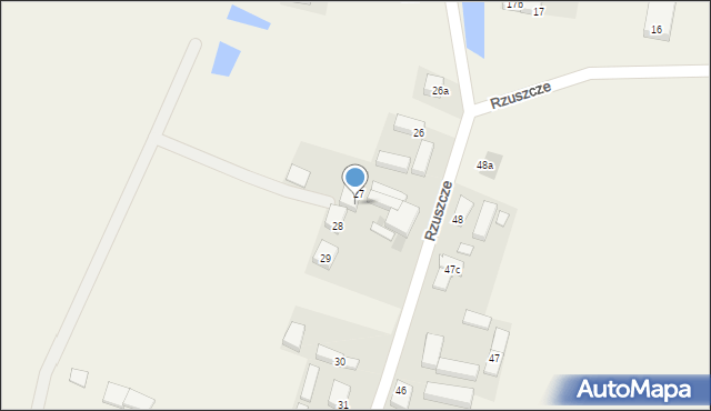Rzuszcze, Rzuszcze, 27B, mapa Rzuszcze