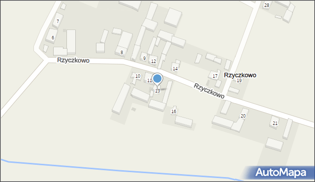 Rzyczkowo, Rzyczkowo, 13, mapa Rzyczkowo