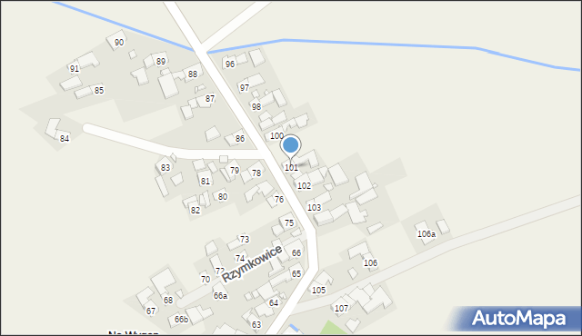 Rzymkowice, Rzymkowice, 101, mapa Rzymkowice