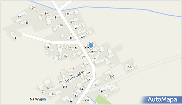 Rzymkowice, Rzymkowice, 102, mapa Rzymkowice