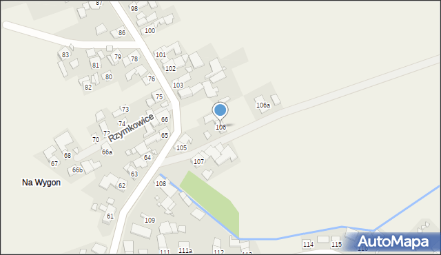 Rzymkowice, Rzymkowice, 106, mapa Rzymkowice