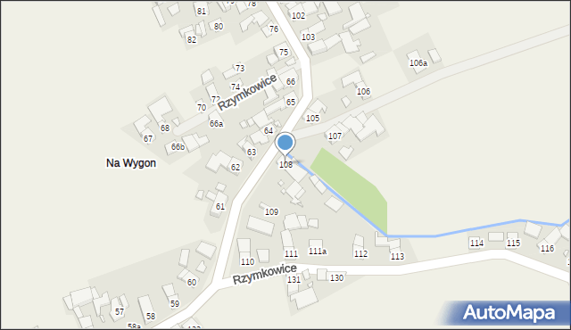 Rzymkowice, Rzymkowice, 108, mapa Rzymkowice