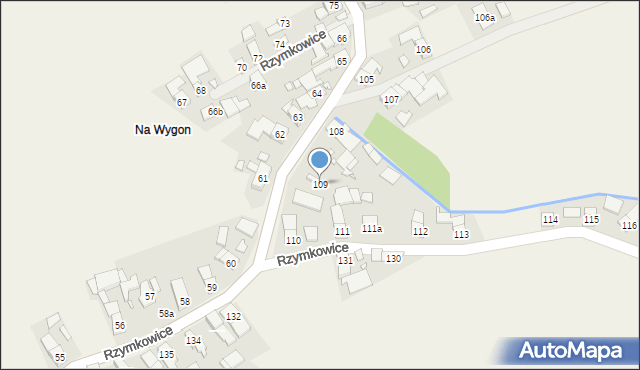 Rzymkowice, Rzymkowice, 109, mapa Rzymkowice