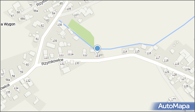Rzymkowice, Rzymkowice, 113, mapa Rzymkowice