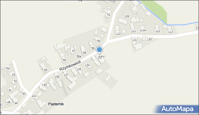 Rzymkowice, Rzymkowice, 132, mapa Rzymkowice