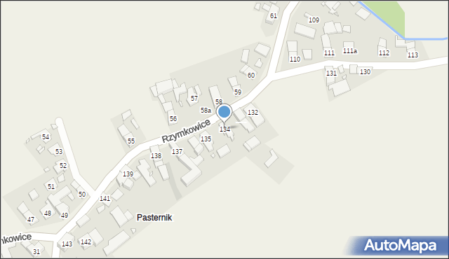 Rzymkowice, Rzymkowice, 134, mapa Rzymkowice