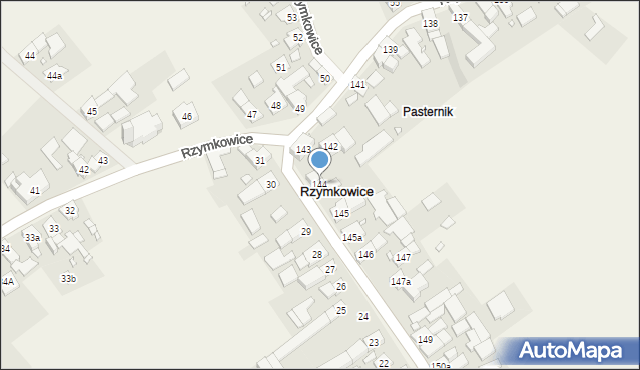 Rzymkowice, Rzymkowice, 144, mapa Rzymkowice