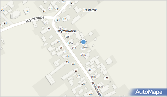 Rzymkowice, Rzymkowice, 147, mapa Rzymkowice