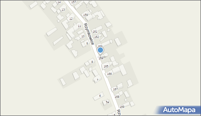 Rzymkowice, Rzymkowice, 164, mapa Rzymkowice