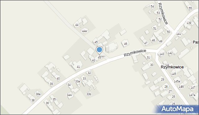 Rzymkowice, Rzymkowice, 43, mapa Rzymkowice