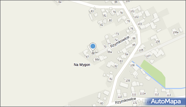 Rzymkowice, Rzymkowice, 68, mapa Rzymkowice