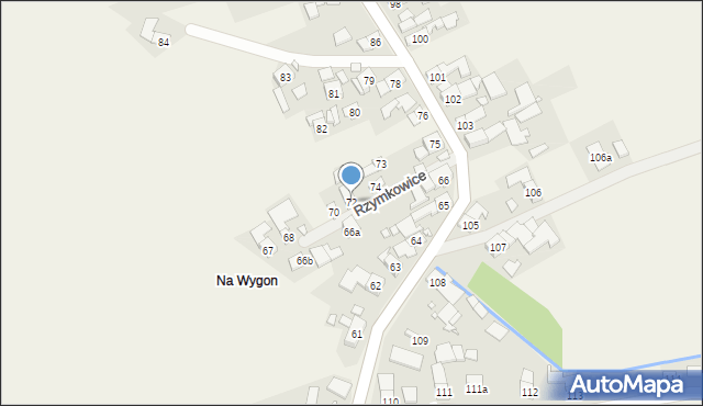 Rzymkowice, Rzymkowice, 72, mapa Rzymkowice