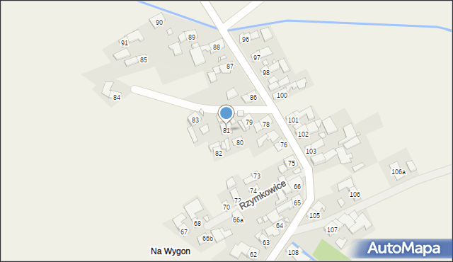 Rzymkowice, Rzymkowice, 81, mapa Rzymkowice