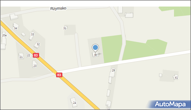 Rzymsko, Rzymsko, 30, mapa Rzymsko