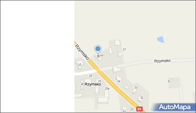 Rzymsko, Rzymsko, 36, mapa Rzymsko