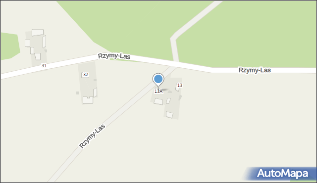Rzymy-Las, Rzymy-Las, 13A, mapa Rzymy-Las
