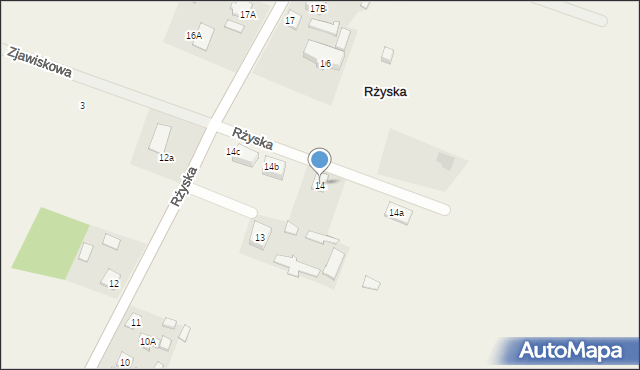 Rżyska, Rżyska, 14, mapa Rżyska