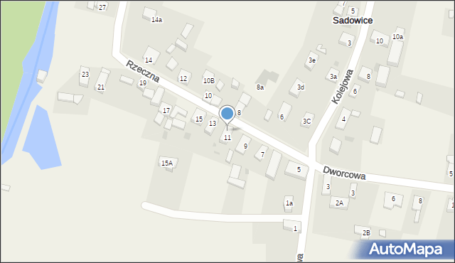 Sadowice, Rzeczna, 11/2, mapa Sadowice