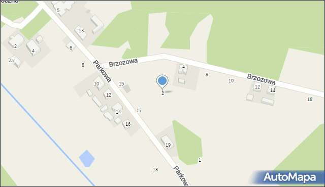 Santoczno, Rzeczna, 2, mapa Santoczno