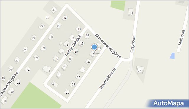 Sąsieczno, Rzemieślnicza, 31, mapa Sąsieczno