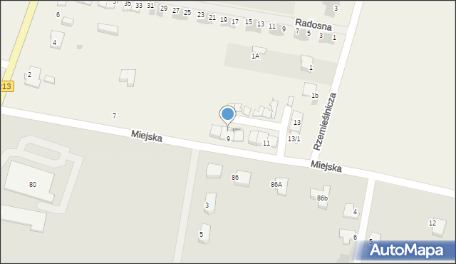 Siemianice, Rzemieślnicza, 9/2, mapa Siemianice