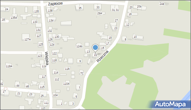 Siemianowice Śląskie, Rzeczna, 11, mapa Siemianowice Śląskie